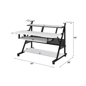 Willow - Music Desk - White & Black Finish