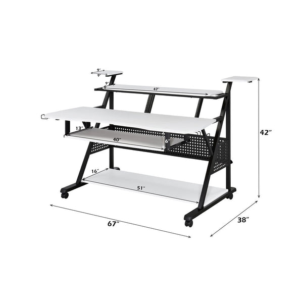 Willow - Music Desk - White & Black Finish