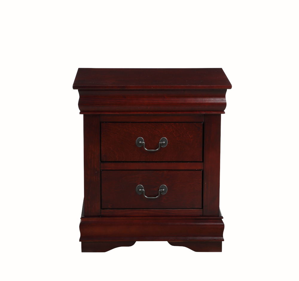 2 Drawer: Glide Center Metal (Kenlin, 2/3 Ext) DT French Back Only Hdw: Antique Brass Metal Handle NO Hidden Drawer NO Felt-Lined Drawer Size: Inner 11-" x 12-" x 4-"H