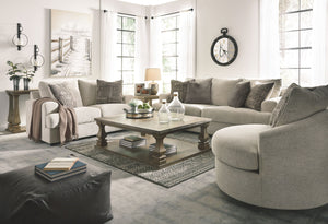 Flaunting a trendsetting silhouette, this set puts the contemporary in your contemporary home. Chunky chenille fabric satisfies your need for a piece that feels as good as it looks. Accented with soft jacquard chenille throw pillows for a splash of geomet