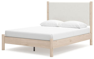 Cadmori - Two-tone - Queen Upholstered Panel Bed