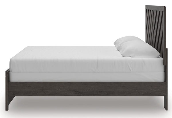 Prendonea - Charcoal - King Panel Bed