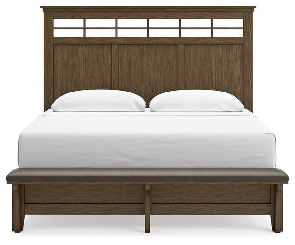 Shawbeck - Medium Brown - California King Panel Bed