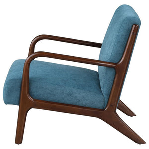 Foster - Upholstered Wood Frame Accent Chair - Peacock Blue