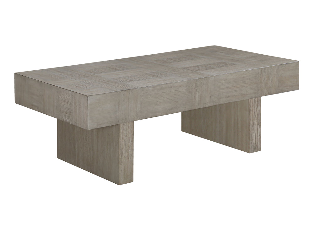 Introduce a bold statement to your living room with this striking cocktail table set, designed to captivate with its unique geometric aesthetic and robust construction. Each piece in the set features a substantial, block-like design, showcasing a richly t