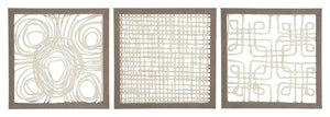 Good on paper has never looked better. Uniquely chic trio of framed art uses highly intricate paper cutouts as its medium. Exuding an organic, free form sensibility, each piece of modern abstract art is perfectly imperfect, as nature intended.<br/><br/><b