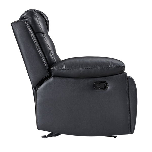 Nikko - Sofa With Dual Recliner - Black / Gray