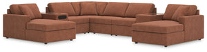Looking cool and contemporary is great. But when it comes down to it, youâ€™re all about low-maintenance lounging. With the performance fabric on this sectional with chaise, cleaning spills is a breeze. Its customizable modular design caters to your ever-