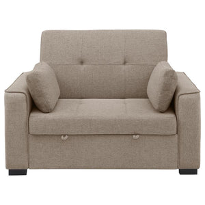 Edith - Upholstered Convertible Sleeper Sofa Bed - Beige