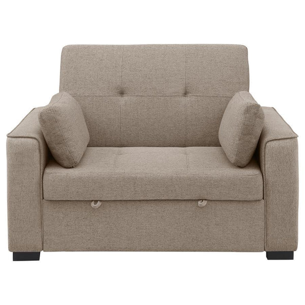 Edith - Upholstered Convertible Sleeper Sofa Bed - Beige
