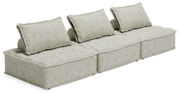 Be bold with a modern take on seating. This accent chair set has an armless design and carries a checkered taupe upholstery neutral enough to fit in any style while elevating it at the same time. Thanks to its modular design, making the transformation fro