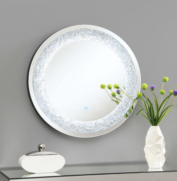  it blends modern style with everyday function. The integrated LED lighting provides soft illumination