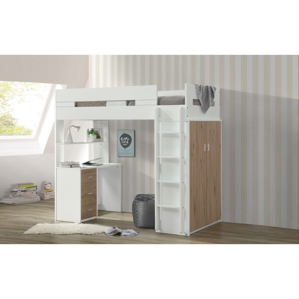 A beautiful loft set for children, adding brightness and vibrancy to their bedrooms. Functional and stylish, will fit into both boy and girls-' rooms. Featuring a desk underneath, offers an ideal space to play, work and rest. Various finishes in pink, gra