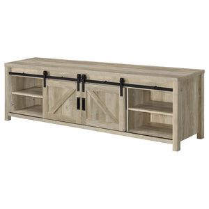 Madra - 2-Door Engineered Wood TV Stand - Distressed Pine