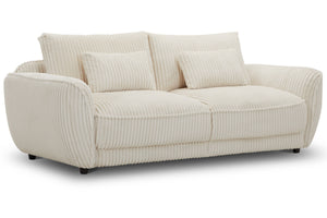Experience ultimate comfort and style with our two-seat sofa. The seat cushions are padded with high-density Dacron and topped with sterilized down and feathers for maximum plushness, providing a cloud-like feel. The low-seated frame creates a relaxed fee