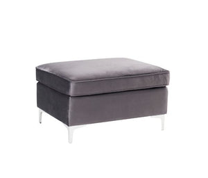 Nothing screams luxury like this Jaszira modular upholstery group. Each piece is enveloped in a luxurious velvet upholstery and showcasing button tufting, and a nail head trim accent for a tailored touch. Foam padding offers comfortable cushioning. Design
