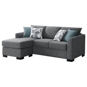 Storey - Upholstered Sleeper Sectional Chaise Sofa - Gray