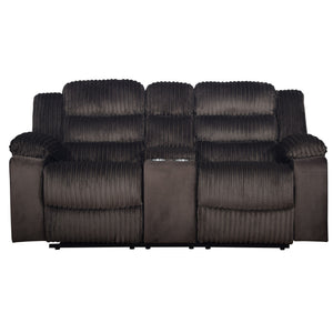 Willow - Console Loveseat With Dual Recliners - Brown