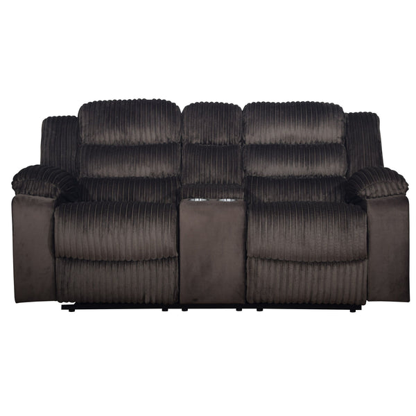 Willow - Console Loveseat With Dual Recliners - Brown
