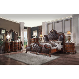 The Picardy bedroom collection brings the influence of European antiques to life with vintage traditional style, and a gorgeous cherry oak finish. The hand-applied finish enhances the beauty of the detailed woodwork and oversized scrolled moldings. The ar