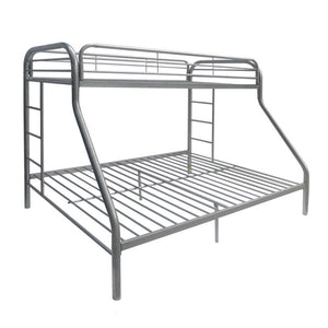 Bring home this Tritan twin over full bunk bed to let your kids enjoy personal space without compromising on style. Superior quality metal for durability, built-in side ladders for easy access, and full length guard rails for safety. Choose from a variety