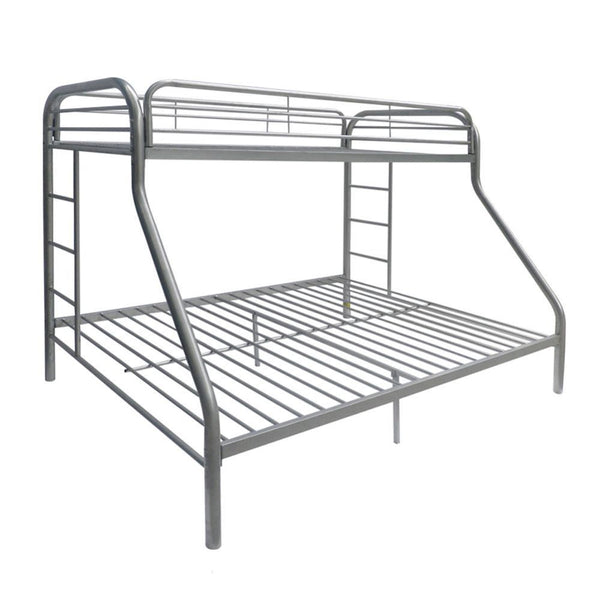 Bring home this Tritan twin over full bunk bed to let your kids enjoy personal space without compromising on style. Superior quality metal for durability, built-in side ladders for easy access, and full length guard rails for safety. Choose from a variety