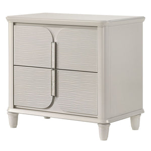 Step into a realm of elegance with the Laveda bedroom set, where light gray boucle meets a pearl white finish for an exquisite blend of sophistication and serenity. The clean lines and contemporary design create a harmonious balance, perfect for modern in