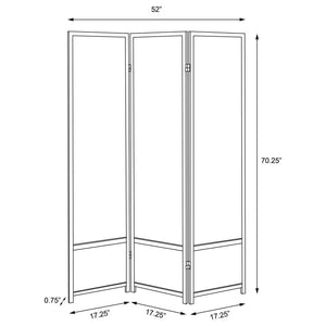 Calix - 3-Panel Room Divider Folding Shoji Screen - Black