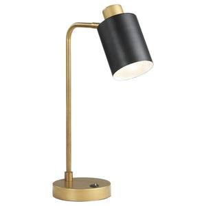 Upgrade your desk or nightstand with the charming style and energy efficient lighting of a modern metal LED table lamp. The classic design is updated for an on-trend look, pairing graceful curves with a minimalist look. The cylindrical metal shade houses 