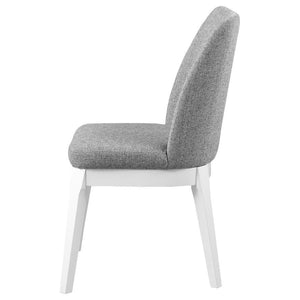 Carissa - Upholstered Dining Side Chair (Set of 2) - Light Gray