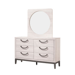 Veda - Dresser And Mirror - Pearl Silver<h4><b>Veda - Dresser - Beige</b></h4> <table width="100%"><colgroup><col style="width: 30%"> <col style="width: 70%"> </colgroup> <tbody> <tr> <td>Dimensions</td> <td> 60.50"L x 18.26"D x 33.70"H</td> </tr> <tr> <t