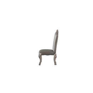  Armless Chair (High Backrest) Stationary Seat: Standard Dining Height Padded SEAT & BACK: PU Padded Scalloped Apron Seat (Diamond Pattern & Welt Trim) Arched Backrest: Diamond Pattern Inside