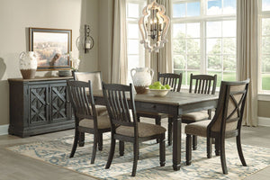 Tyler Creek - Dark Gray - 7 Pc. - Dining Room Table