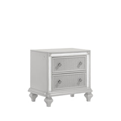 Introducing the Stardust Nightstand, a luxurious addition to your bedroom ensemble. Crafted with meticulous attention to detail, this nightstand boasts enduring strength and durability with its manufactured wood construction, complete with an eco-friendly