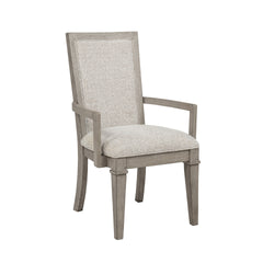 The Mariana Dining Arm Chairs in Vintage CrÃ¨me, available as a set of two, combine timeless craftsmanship with enduring comfort. Constructed from solid Rubberwood, premium manufactured woods, and Acacia wood veneers, these chairs offer long-lasting stren