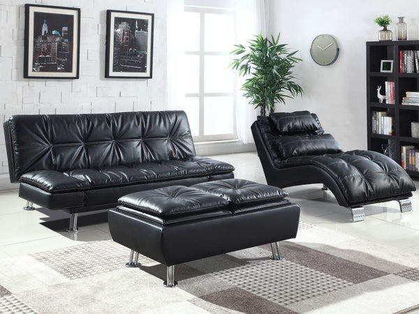 Dilleston - Upholstered Tufted Convertible Sofa Bed - Black
