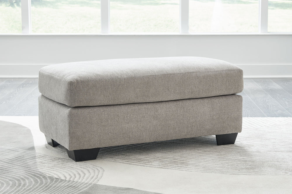 Need a simple style refresh? Liven up your space with this ottoman. Its sleek design invites you to prop up your feet on the generous cushion. Plush, textured upholstery creates a captivating look that works for aesthetics ranging from classic to contempo