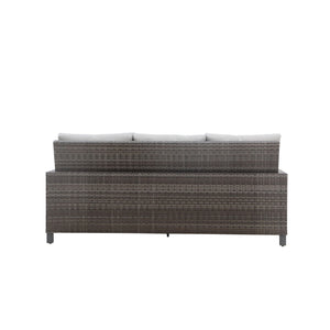 Bungalow - Patio Sofa With 2 Accent Pillows - Gray