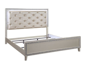 Sliverfluff - Queen Bed - PU & Champagne Finish