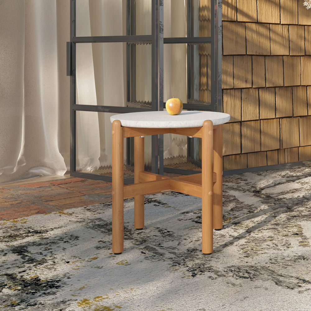 Solstice - End Table Terrazzo Top - White