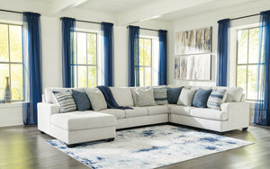 Lowder - Stone - 4-Piece Sectional With Laf Corner Chaise
