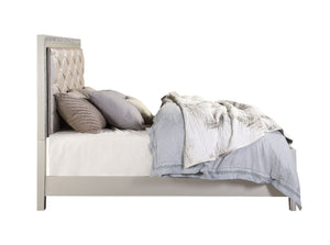 Sliverfluff - Eastern King Bed - Pearl Silver - Wood