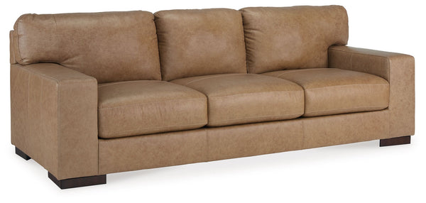  expertly matched leather and faux leather upholsteryâ€”has been designed and refined to look and feel luxurious in your home. <h4>
