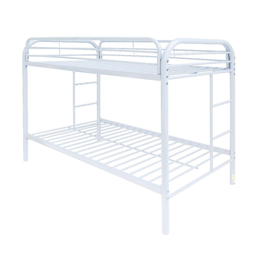 The Thomas twin over twin bunk bed is an amazing space saver, will make a wonderful addition to your children-'s room. Superior quality metal for durability, built-in side ladders for easy access, and full length guard rails for safety. Choose from a vari