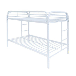 The Thomas twin over twin bunk bed is an amazing space saver, will make a wonderful addition to your children-'s room. Superior quality metal for durability, built-in side ladders for easy access, and full length guard rails for safety. Choose from a vari