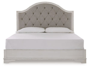 Blendon - Rustic Brown - King Upholstered Panel Bed