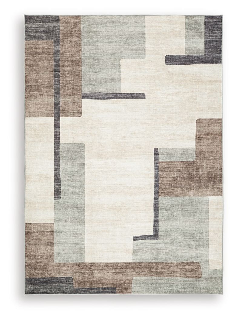 The dynamically layered, neutral tones of this rug make an artistic impression, all while suiting a variety of contemporary color palettes. Its super-soft faux fur construction offers a cozy feel, while the abstract design adds depth and dimension to a li