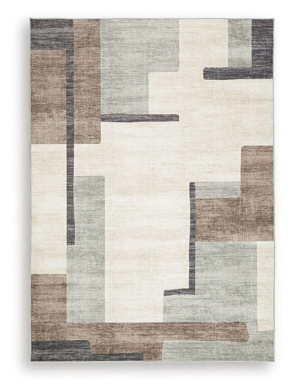 The dynamically layered, neutral tones of this rug make an artistic impression, all while suiting a variety of contemporary color palettes. Its super-soft faux fur construction offers a cozy feel, while the abstract design adds depth and dimension to a li