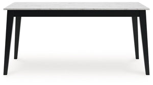 Jettaya - Black / White - Rectangular Dining Room Table