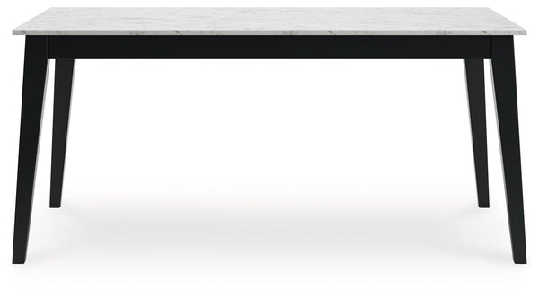 Jettaya - Black / White - Rectangular Dining Room Table